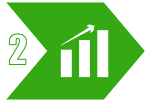 element graphique evolution positive